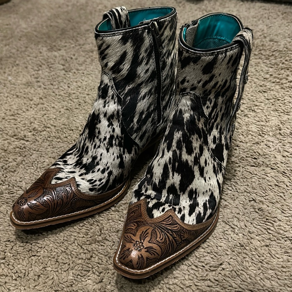 Cowhide Myra Booties